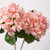 Hortensias artificiels de haute qualité, aspect naturel, blancs, verts et bordeaux, pour la décoration de Noël, de remise de diplômes et de mariages.