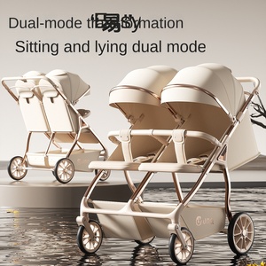 <span class=keywords><strong>Poussette</strong></span> double pliable 3-en-1 en alliage d'aluminium léger et <span class=keywords><strong>s</strong></span>écurisé pour nouveau-né<span class=keywords><strong>s</strong></span>, pour <span class=keywords><strong>2</strong></span> enfants, valise à 4 roues pour tout-petits - Product Image 1