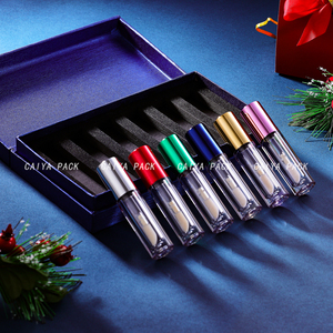 3.5ml空のリップグロスチューブセットクリスマス用ギフトボックス付き低MOQ包装化粧品リップオイル容器 - Product Image 3