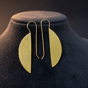 Geometric Gold Plated Drop <b>Earrings</b> with <b>Pearl</b> <b>and</b> <b>Diamond</b> Accents - Product Image 1