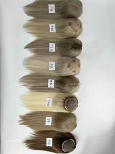 ท็อปเปอร์ผมแท้แบบโมโนเบส PU ขนาด 3*5 5.5*6.5 นิ้ว 5*5 นิ้ว มีสินค้าในสต็อก 15 สี ผมเรียงเส้นสวย สำหรับผู้หญิง เพื่อความงาม - Product Image 6