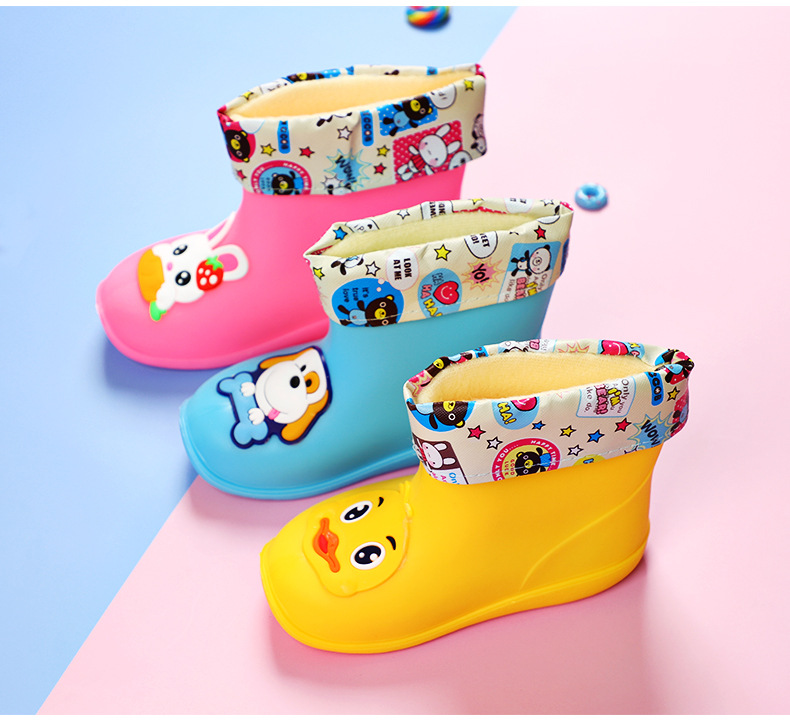 High Quality Newest Design Kids Rain Boots Shoes Girls Boys Waterproof Water Shoes Cartoon Non-Slip Children Rain Rubber Shoes