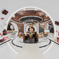 Stand d'exposition modulaire haut de gamme MEGA pour boutique de mode moderne, événement commercial ou présentation en centre commercial