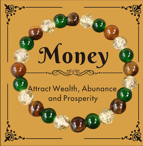 กำไลข้อมือหินธรรมชาติเสริมโชคลาภพร้อมการ์ดอวยพร กำไลแม่เหล็กเสริมเงินทอง แฟชั่นสำหรับผู้หญิงผู้ชาย ของขวัญเครื่องประดับ - Product Image 6