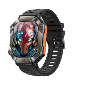 Dustproof Style Latest 2024 Fitness Smart Watch Sport Electronic KR80 Waterproof BT Calling Rugged Smartwatch For Men