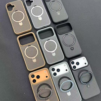 Coque Téléphone Mobile JOYPORODO Luxe en Fibre de Carbone PC Magnétique avec Support pour iPhone 17 Pro Max Housse Capa