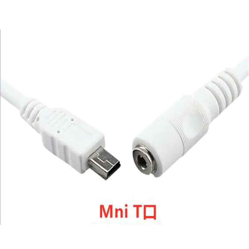 Adaptateur Mini USB mâle vers prise 3.5*1.35MM de haute qualité Jack femelle DC 3.5MM vers mini câble USB