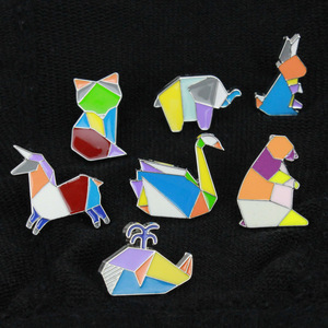 <span class=keywords><strong>Prix</strong></span> d'usine en gros, en vrac, épingles en métal émaillé japonaises simples, motifs animaux de dessin animé (renard, souris, panda, <span class=keywords><strong>lapin</strong></span>) et lettres féériques, impression typographique - Product Image 2