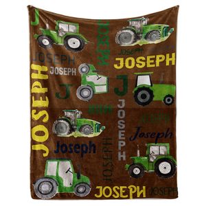 Couverture en flanelle vert camion, couverture de sieste, couverture douillette, chaude et super douce pour lit, canapé, fauteuil, impression personnalisée, vente en gros - Product Image 5