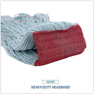 "EchoMop Large Blue Wet-Headed Synthetic\/Cotton Boardwalk 1400LEA <b>Mop</b>" - Product Image 2