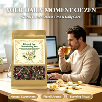 Thé Nourrissant Foie & Yeux OEM – 6 Herbes Naturelles – Soulage la Fatigue Oculaire et la Sécheresse – Favorise une Vision Claire – Soutient la Santé du Foie et des Yeux
