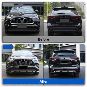 Divisor de alerón de barbilla de labio de parachoques trasero delantero compatible con <span class=keywords><strong>Toyota</strong></span> <span class=keywords><strong>Highlander</strong></span> <span class=keywords><strong>2022</strong></span> 2023 2024 - Product Image 3