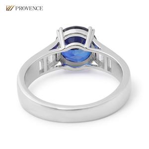 Bague en or massif 18k 14k 10k avec pierre précieuse ronde bleu royal tendance, bijoux fins, bague faite à la main, design personnalisé, cadeau de la Saint-Valentin - Product Image 2