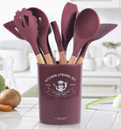 Set da 12 pezzi rosso vino
