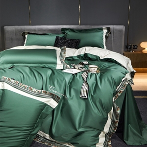 Juego <span class=keywords><strong>de</strong></span> <span class=keywords><strong>Ropa</strong></span> <span class=keywords><strong>de</strong></span> <span class=keywords><strong>Cama</strong></span> <span class=keywords><strong>de</strong></span> Lujo para Hotel, 100% Algodón, Bordado <span class=keywords><strong>de</strong></span> Seda, Tamaño Queen - Product Image 4