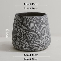 Jardinière Vintage Simple et Créative en Fibre de Verre, Design Minimaliste et Moderne pour Salon, Maison, Intérieur, Extérieur, Plantes Vertes, Jardin Unique