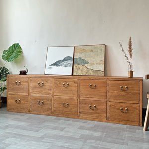 Mueble <span class=keywords><strong>de</strong></span> Almacenamiento <span class=keywords><strong>de</strong></span> Madera Maciza <span class=keywords><strong>de</strong></span> Gran Capacidad con 10 Cajones, Mueble <span class=keywords><strong>de</strong></span> TV Chino Vintage, Aparador - Product Image 3
