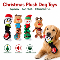 Jouet à mâcher en peluche douce pour Noël, jouet pour chien, jouet couineur pour chiens de petite et moyenne taille
