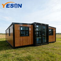 Maison conteneur en acier préfabriquée pliable, ignifuge, insonorisée, résistante au vent, modulable, pour cuisine et salle de bain, 20 pieds et 40 pieds