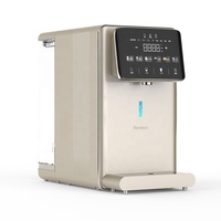 Distributeur d'eau riche en hydrogène 200G avec filtration RO, stérilisateur UVC, purificateur alcalin multi-températures pour comptoir, usage domestique, blanc