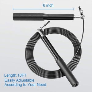 Cuerda de Saltar de Aluminio Ajustable de Alta Calidad con Mango de Aluminio de 3 Metros y Cable de Acero, Cuerda de Saltar de Alta Velocidad para Uso en Casa o Gimnasio - Product Image 2