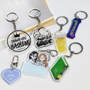 Design Custom Printed <b>Keychain</b> Plastic Transparent Holographic Acrylic Customization with UV Printing for Cartoon <b>Anime</b> Styles - Product Image 3