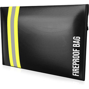 Sac à documents ignifuge et résistant à l'eau pour documents légaux et objets de valeur, pochette de protection à double fermeture éclair - Product Image 5