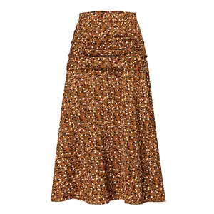 Golden Fashion Y2K Streetwear Long Skirts For Women Winter Elegant Elastic High Waist Sequin Skirt Solid Wrap Bodycon Saias