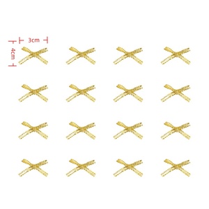 Décoration de Noël, nœud en forme d'oignon, décoration de gâteau, emballage de bouquet, attache pour emballage, emballage de boîte cadeau <span class=keywords><strong>robot</strong></span>, 0,3 cm, 100 pièces - Product Image 3