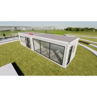 Casa Contenedor Modular de Lujo para Tienda, Restaurante o Vivienda, Casa Prefabricada Ensamblada con Ventanas de Vidrio
