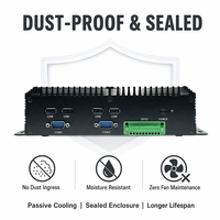 PC industriel embarqué sans ventilateur YCT, 6 ports COM RS232/485, 6 ports USB 3.0, double LAN pour VGA, 8 Go/16 Go de RAM, 256 Go/512 Go, châssis en aluminium pour NVR