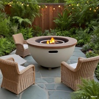 Brasero à gaz portable élégant avec un design écologique, chauffage de 10 000 BTU pour patio extérieur, camping et barbecue