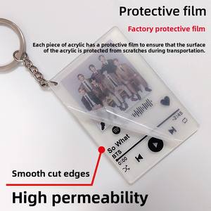 Llavero de acrílico con letras de canciones de amor al por mayor, recuerdo para coche - Product Image 2