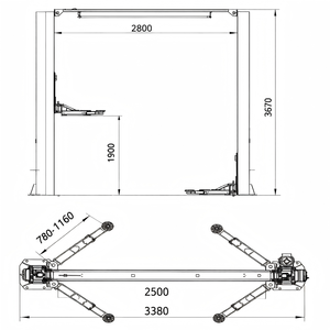 Plataforma Elevadora de Coches de Desbloqueo Unilateral 4000KG RS-2L-40B - Product Image 2