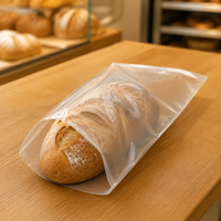 Sacs d'emballage alimentaire jetables en PE transparent thermosoudés sur trois côtés, multi-tailles pour un usage général de stockage