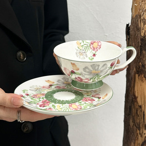 Tasse/Assiette en Céramique de Qualité Supérieure Lelyi, Design Direct Usine, Style Occidental à Longue Poignée, Grès Haute pour Thé de l'Après-midi et Café - Product Image 4