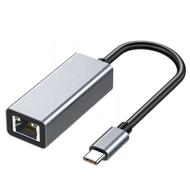Type C to RJ45 Gigabit Ethernet Adapter 10/100/1000Mbps Aluminum Alloy USB 3.0 Wired Network Card for Laptop