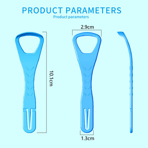 <b>Tooth</b> Point Foldable Plastic Tongue <b>Scraper</b> With Toothpick Oral Cleaning Tool For Tongue Cleaning Anti Slip Handle Blue - Product Image 3
