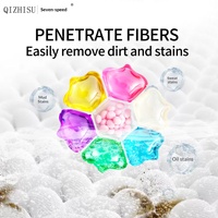 Lot de 7 capsules de lessive jetables 7-en-1 en boîte – Détachant, adoucissant, parfum floral longue durée