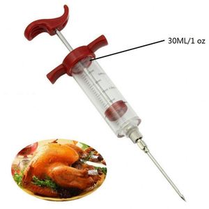 Jeringa para marinar carne con aguja, para barbacoa, cocina casera, carne de cerdo, filetes y salsas, 3 agujas de plástico, utensilios de cocina duraderos - Product Image 6