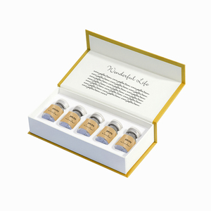 Customize Logo <strong>Book</strong> Shaped <strong>Essential</strong> Oil &amp; Cosmetic Packaging Boxes 3-10ml Vial UV Coating Luxury Eye/Face Serum Gift Box - Product Image 4
