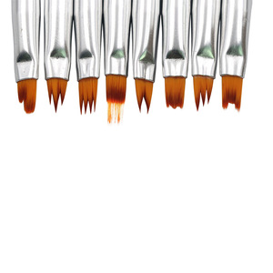 Pinceau à ongles en gel ombré, motif floral en forme de pétale, manche en plastique, virole en aluminium, poils en nylon, pour peinture dégradée, pinceau de manucure professionnel - Product Image 4