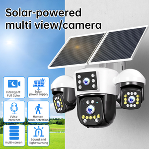 Caméra de sécurité extérieure 4G solaire NyteElf avec 4 objectifs, 4 écrans, PTZ, détection de mouvement, alarme sonore et lumineuse, <span class=keywords><strong>surveillance</strong></span> 24/7, AOV, IP66 - Product Image 3