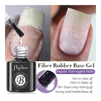 Gel de base en caoutchouc en fibre HipSterr réparant les ongles cassés Gel de construction vernis semi-permanent pour ongles UV LED Nail Art manucure