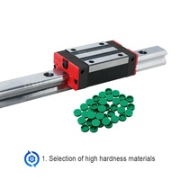Rail de guidage linéaire HLTNC HGR15 HGR20 HGR25 avec chariot à blocs HGH HGW, système de mouvement linéaire à billes sans jeu pour kit de routeur CNC
