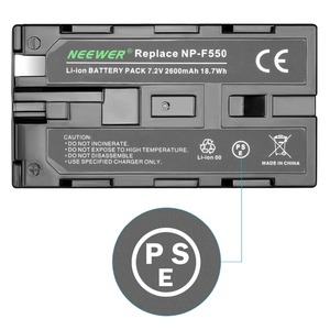 Batterie Neewer 2600mah Np-f550/570 pour caméras portables et autres éclairages vidéo LED sur caméra utilisant Np-f550 - Product Image 2