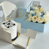 Gâteau dégradable, jetable et recyclable personnalisé, fleur, fête des mères, saint valentin, porte-gobelet cadeau ami