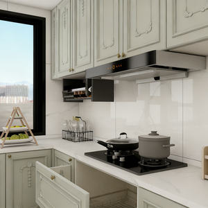 <span class=keywords><strong>Meuble</strong></span> de cuisine en bois massif, porte de placard en contreplaqué peint, bois de noyer rouge, okoumé, bois sculpté peint - Product Image 4