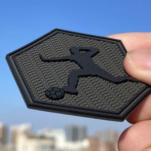 High Quality Cartoon Embossed Logo Soft Pvc Rubber Patches Heat Press Rubber Badges Iron on Patches for Cap - Product Image 3