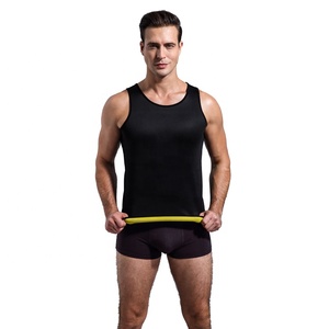 Faja de neopreno negra para <span class=keywords><strong>hombre</strong></span>, <span class=keywords><strong>chaleco</strong></span> de talla grande, entrenador de cintura, corsé de neopreno para quemar grasa - Product Image 6